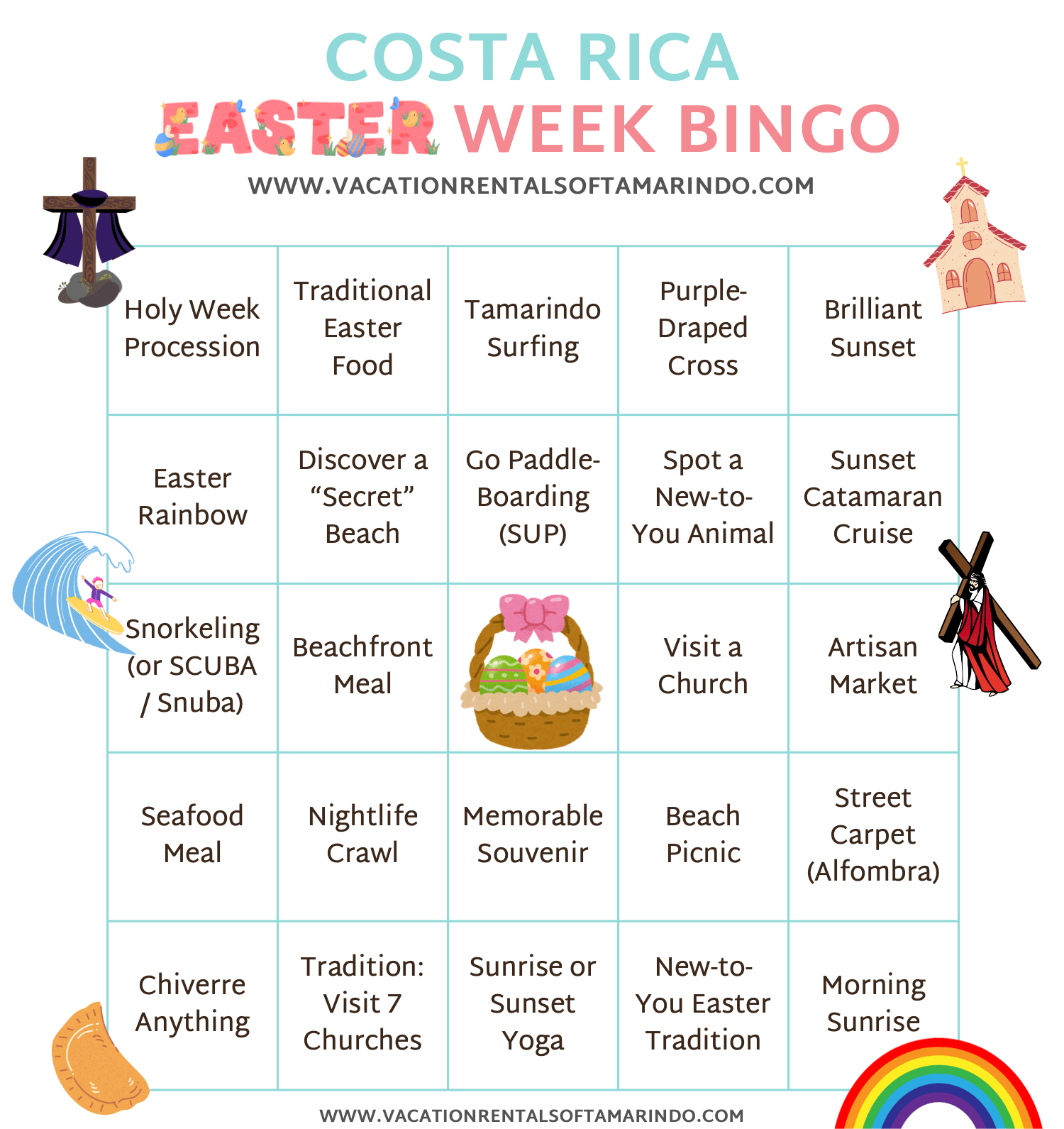 Costa Rica Holy Week & Easter Bingo